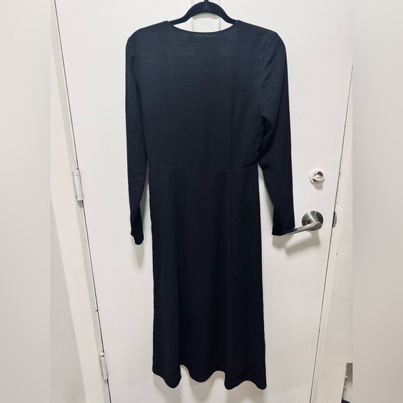 Aritzia Babaton | Long Sleeve Wrap Dress | size 8 | Black - Picture 2 of 3